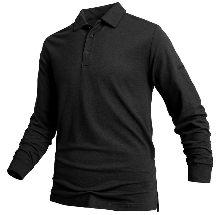 Men's Long Sleeve Polo Shirt | Classic Collar | Soft Cotton Blend