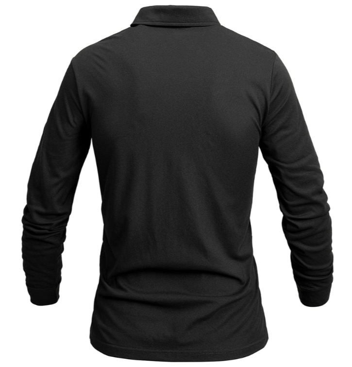 Men's Long Sleeve Polo Shirt | Classic Collar | Soft Cotton Blend