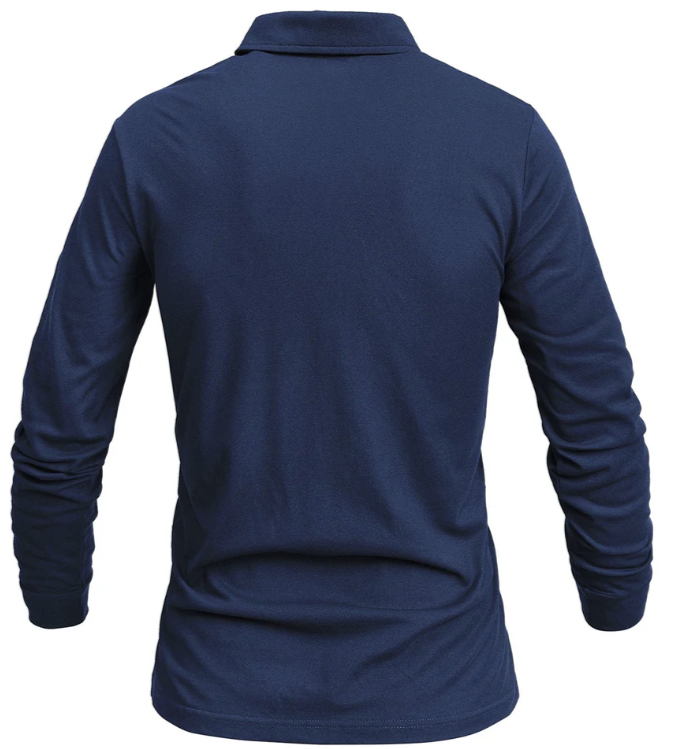 Men's Long Sleeve Polo Shirt | Classic Collar | Soft Cotton Blend