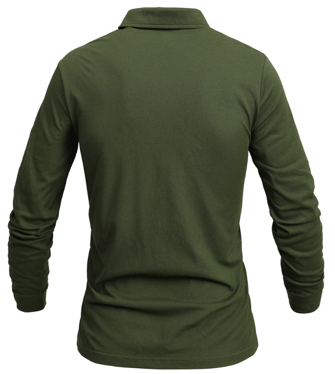 Men's Long Sleeve Polo Shirt | Classic Collar | Soft Cotton Blend