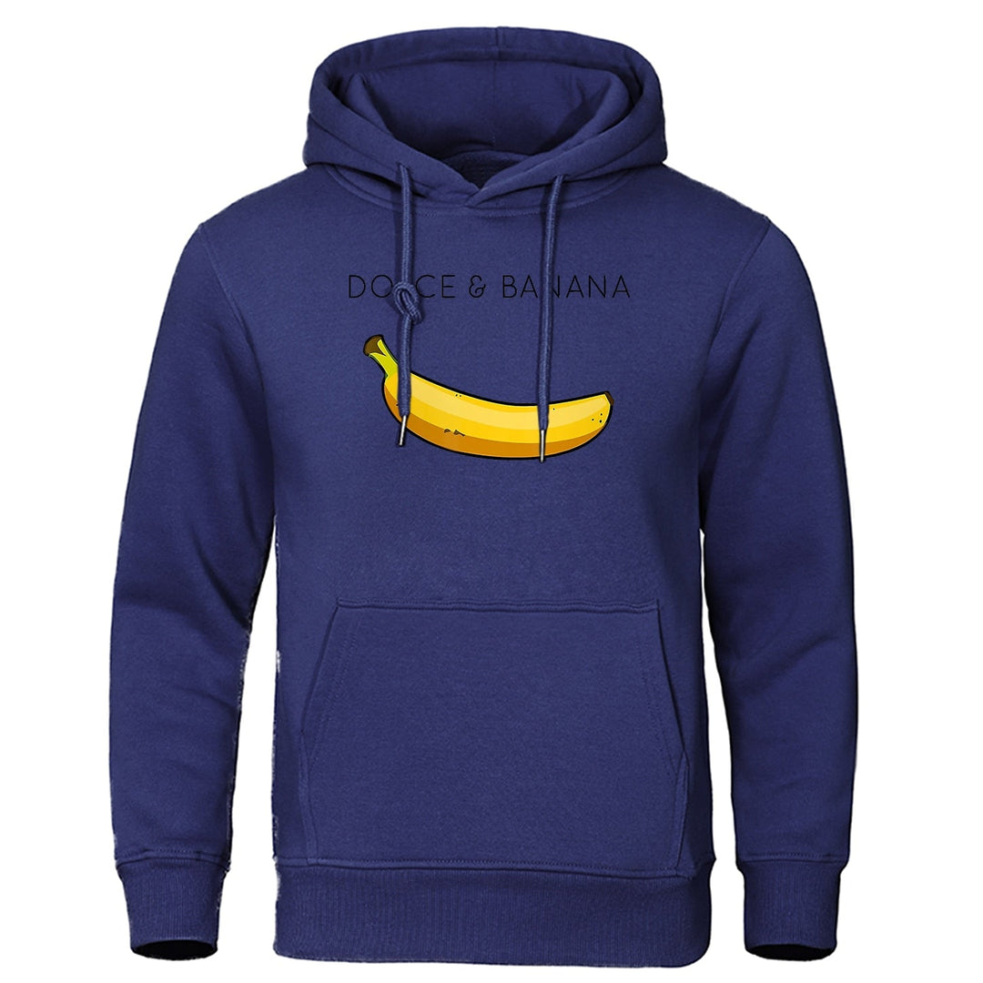 Unisex Graphic Hoodie | “Dolce & Banana” Print Pullover with Kangaroo Pocket