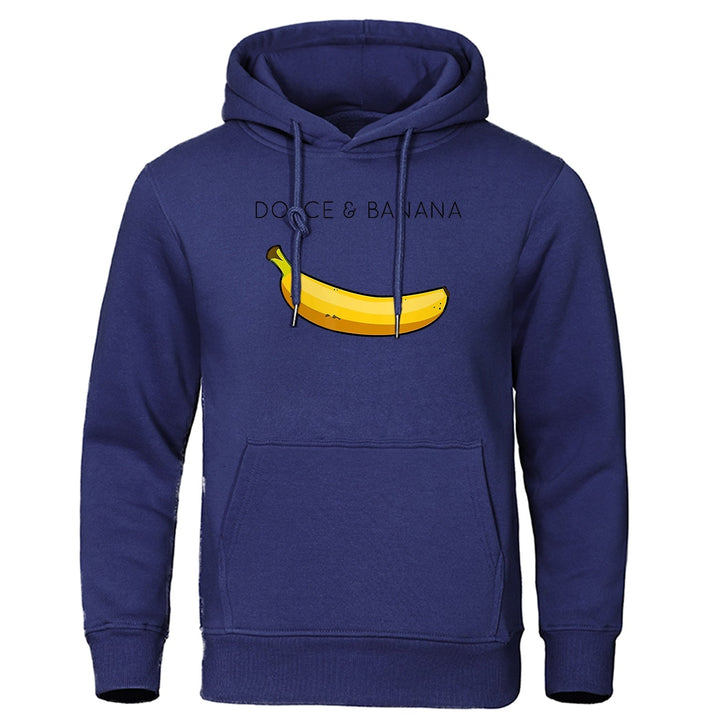 Unisex Graphic Hoodie | “Dolce & Banana” Print Pullover with Kangaroo Pocket