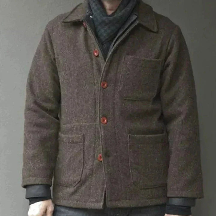 Men’s Wool-Blend Shirt Jacket | Casual Fall Overshirt | Warm Button-Up Layer