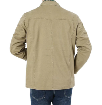 Veste utilitaire de terrain pour homme | Sergé de coton multipoches | Couche de mi-saison pour l'extérieur