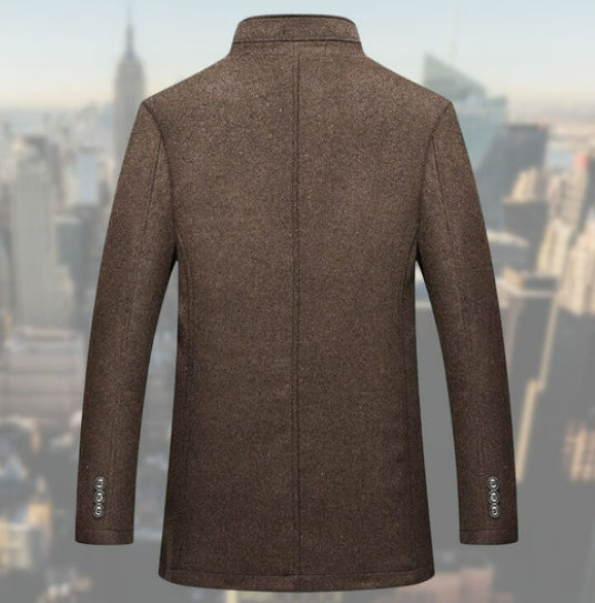 Men’s Wool Blend Overcoat | Mid-Length Formal Jacket | Winter Outerwear Canada