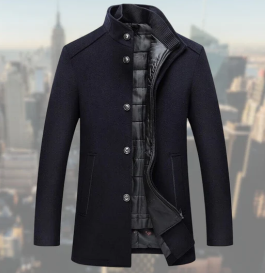 Men’s Wool Blend Overcoat | Mid-Length Formal Jacket | Winter Outerwear Canada