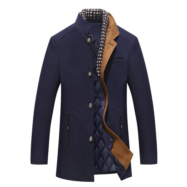 Men’s Wool Blend Overcoat with Quilted Lining | Smart Winter Jacket Canada