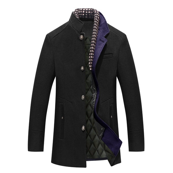 Men’s Wool Blend Overcoat with Quilted Lining | Smart Winter Jacket Canada