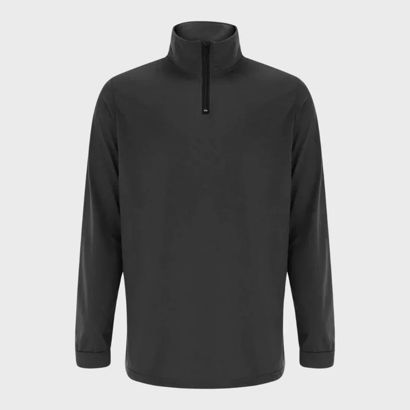 Sweat-shirt à col zippé | Molleton stretch mi-lourd | Coupe athlétique décontractée