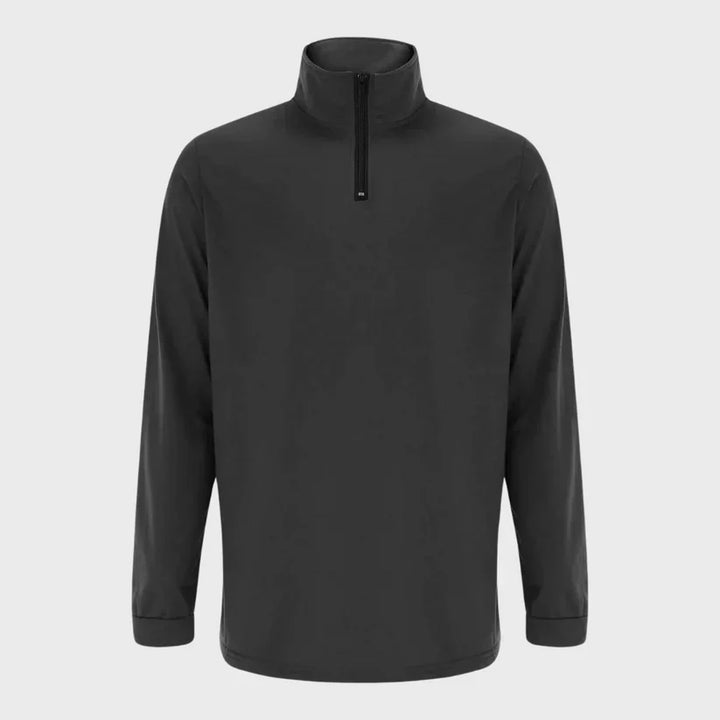 Sweat-shirt à col zippé | Molleton stretch mi-lourd | Coupe athlétique décontractée