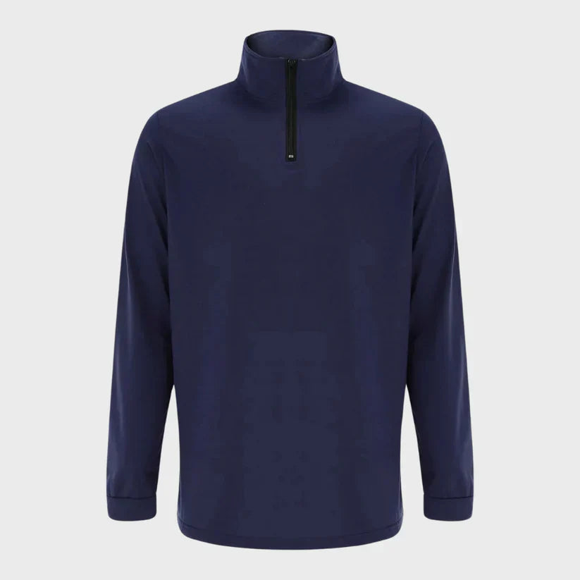 Sweat-shirt à col zippé | Molleton stretch mi-lourd | Coupe athlétique décontractée