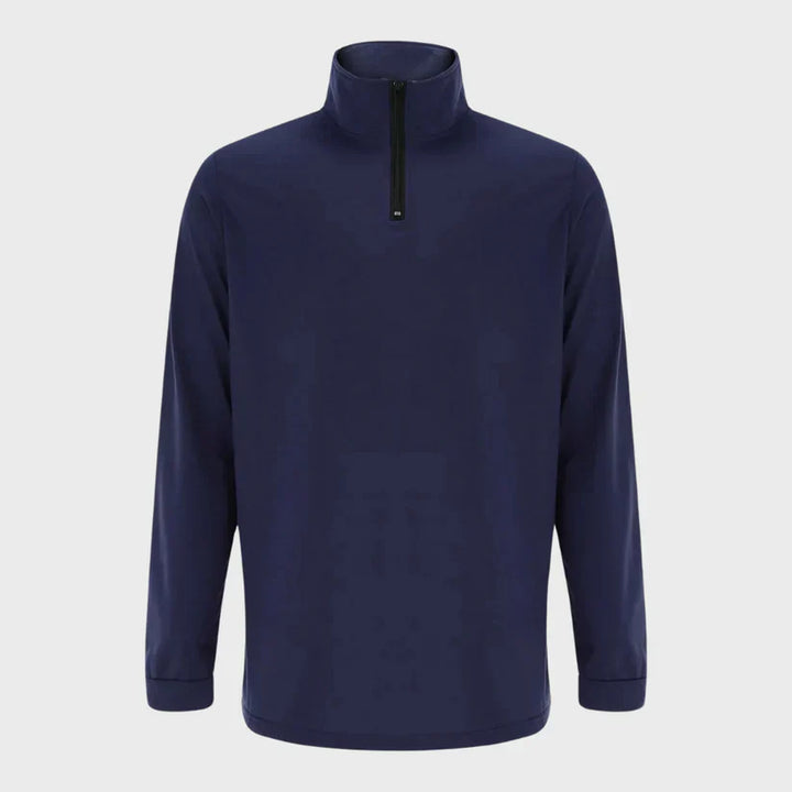 Sweat-shirt à col zippé | Molleton stretch mi-lourd | Coupe athlétique décontractée