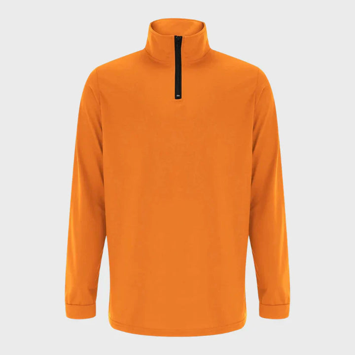 Sweat-shirt à col zippé | Molleton stretch mi-lourd | Coupe athlétique décontractée