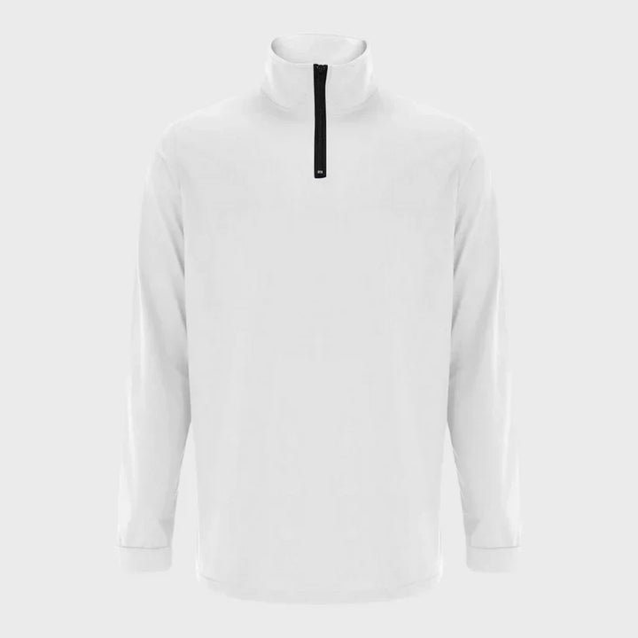 Sweat-shirt à col zippé | Molleton stretch mi-lourd | Coupe athlétique décontractée