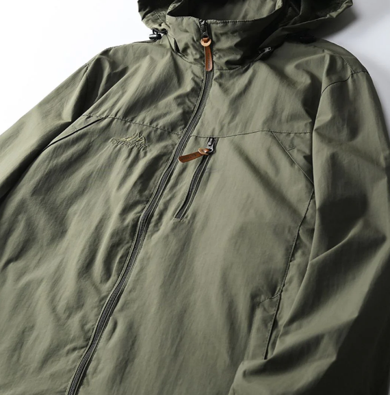 Men’s Lightweight Outdoor Windbreaker | Water-Resistant Hooded Jacket | Casual Travel Layer