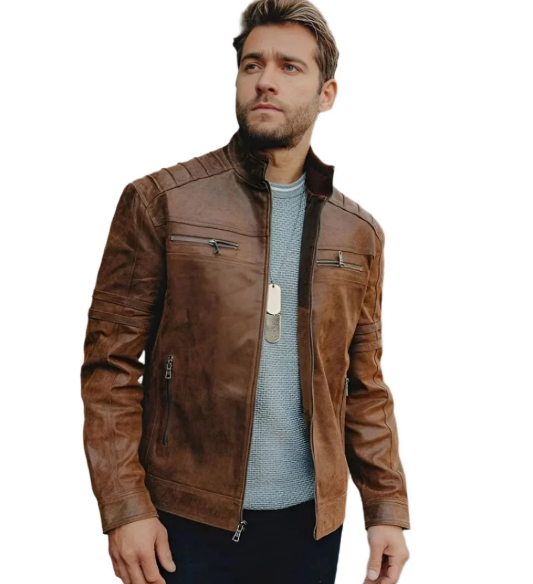 Men’s Faux Leather Biker Jacket | Casual Moto Style Outerwear Canada