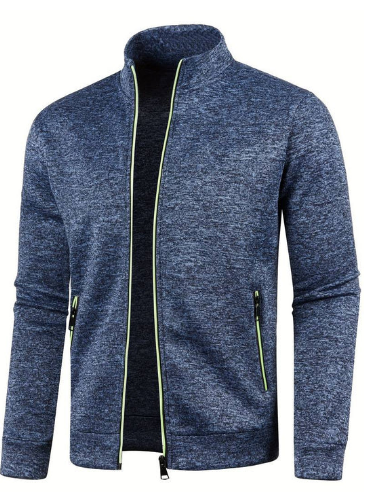 Veste zippée en maille pour homme | Cardigan léger | Tenue décontractée chic Canada