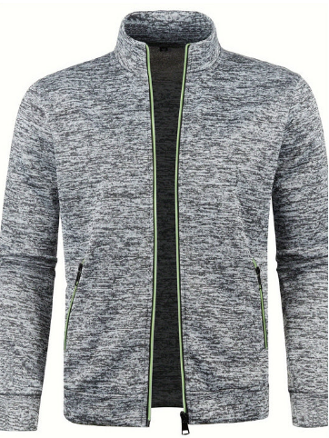 Veste zippée en maille pour homme | Cardigan léger | Tenue décontractée chic Canada