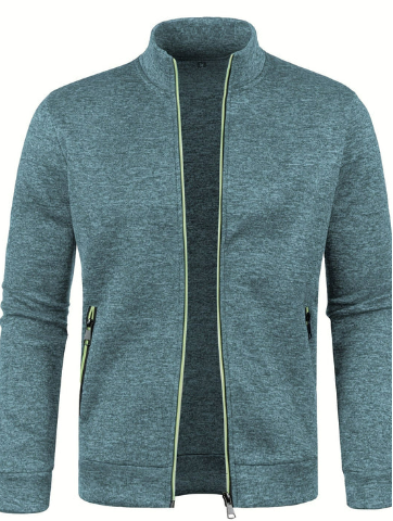 Veste zippée en maille pour homme | Cardigan léger | Tenue décontractée chic Canada