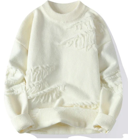 Distressed Knit Pullover | Relaxed Fit Sweater for Everyday Wear