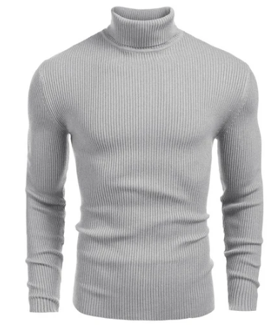 Men’s Ribbed Turtleneck Sweater | Slim Fit | Cold-Weather Base Layer