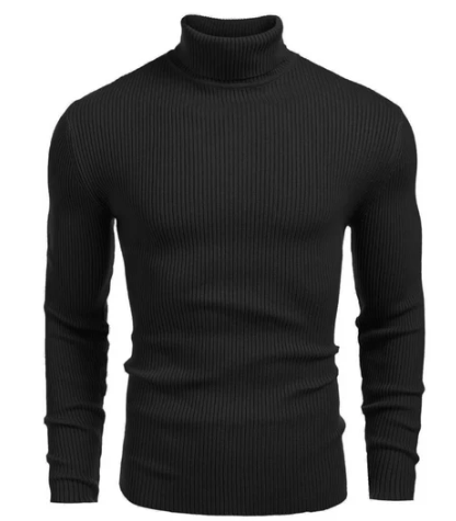 Men’s Ribbed Turtleneck Sweater | Slim Fit | Cold-Weather Base Layer