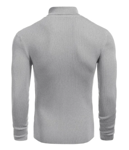 Men’s Ribbed Turtleneck Sweater | Slim Fit | Cold-Weather Base Layer