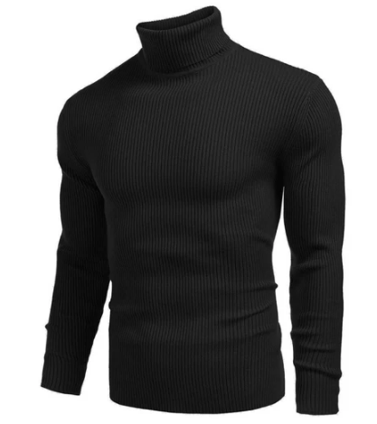 Men’s Ribbed Turtleneck Sweater | Slim Fit | Cold-Weather Base Layer