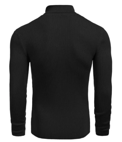 Men’s Ribbed Turtleneck Sweater | Slim Fit | Cold-Weather Base Layer