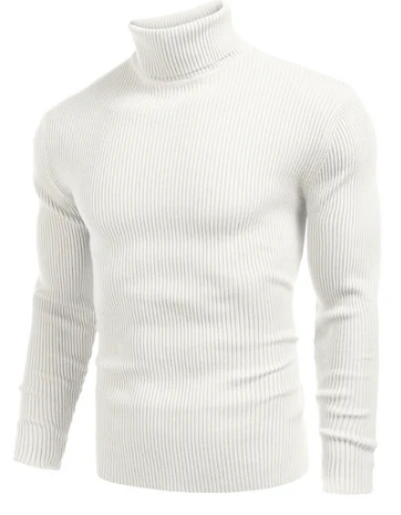 Men’s Ribbed Turtleneck Sweater | Slim Fit | Cold-Weather Base Layer