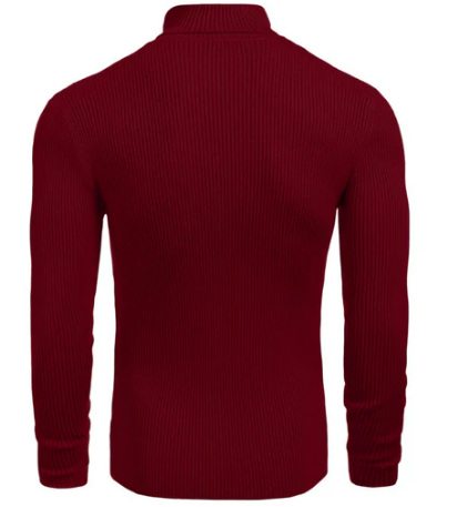 Men’s Ribbed Turtleneck Sweater | Slim Fit | Cold-Weather Base Layer