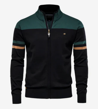 Men’s Colourblock Track Jacket | Zip-Up Layer | Athletic Knit Finish