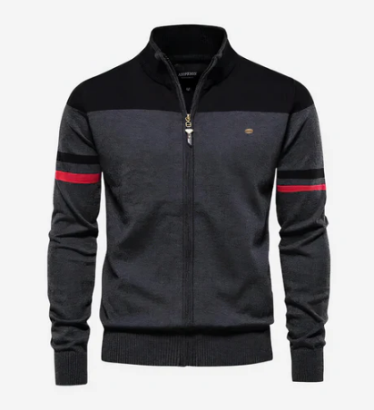 Men’s Colourblock Track Jacket | Zip-Up Layer | Athletic Knit Finish