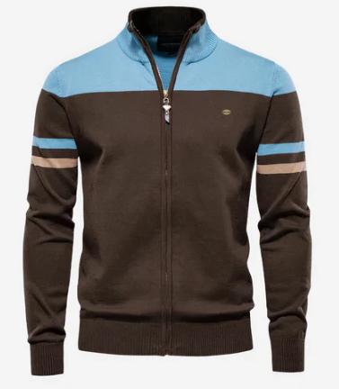 Men’s Colourblock Track Jacket | Zip-Up Layer | Athletic Knit Finish