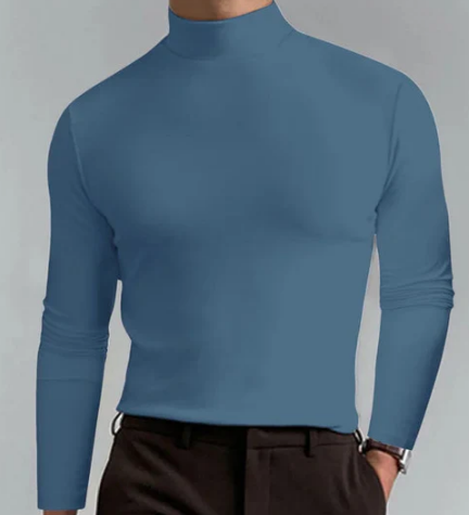 Men’s Lightweight Mock Neck Base Layer | Stretch Fit | Thermal Undershirt