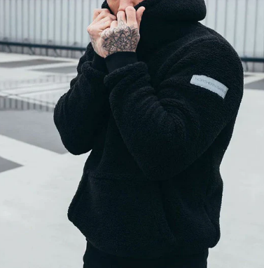 Men’s Sherpa Fleece Pullover | Soft Quarter-Zip Hoodie | Cold-Weather Essential