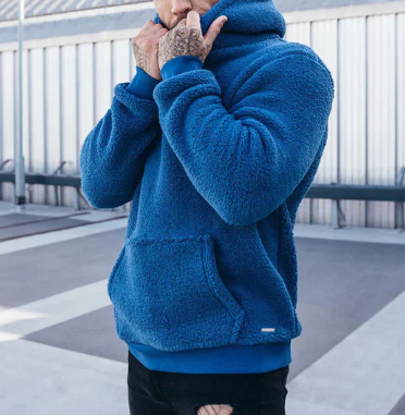 Men’s Sherpa Fleece Pullover | Soft Quarter-Zip Hoodie | Cold-Weather Essential