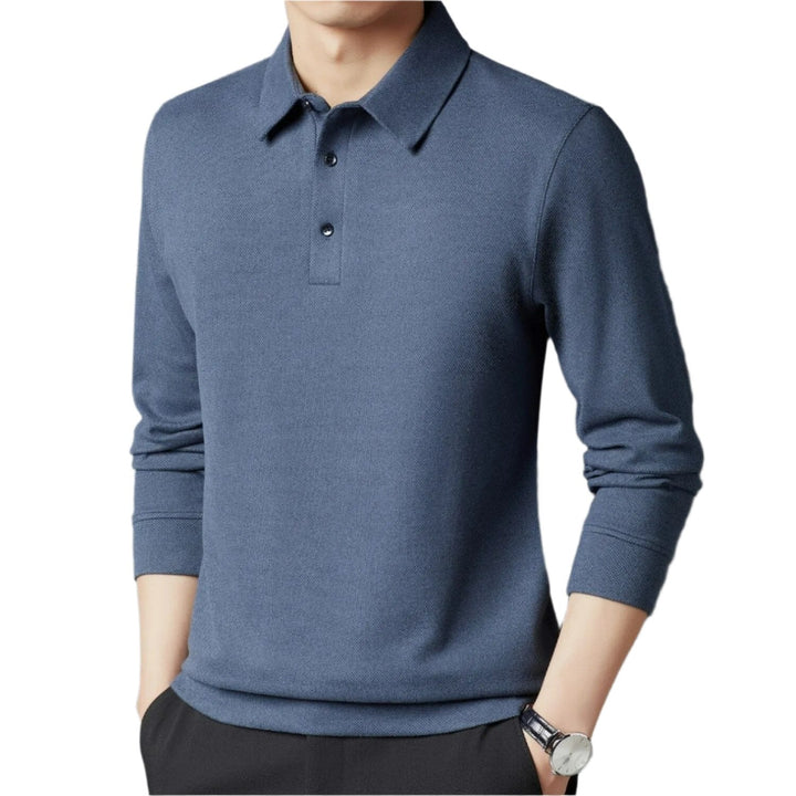 Men’s Knit Polo Sweater | Long Sleeve Lightweight Layer | Smart-Casual Essential