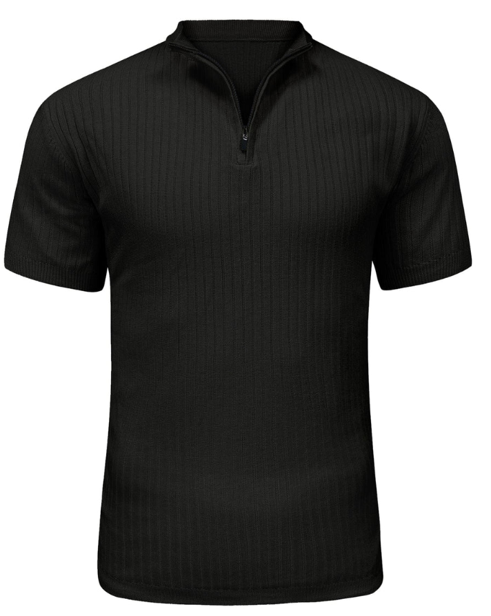 Men’s Half-Zip Knit Polo | Short-Sleeve Casual Summer Top
