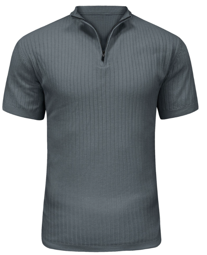 Men’s Half-Zip Knit Polo | Short-Sleeve Casual Summer Top