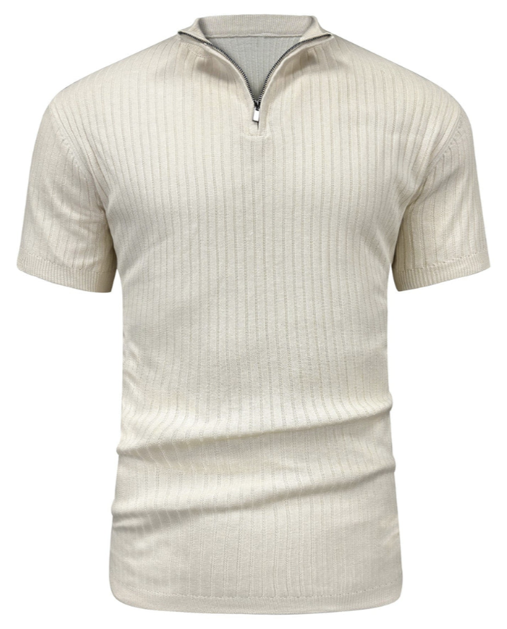 Men’s Half-Zip Knit Polo | Short-Sleeve Casual Summer Top