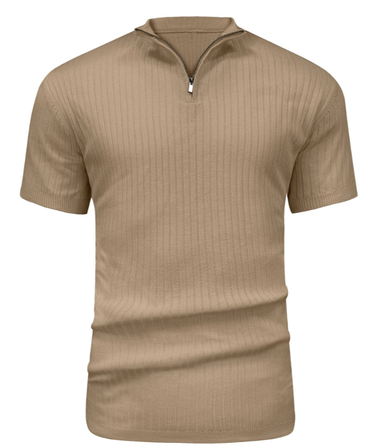 Men’s Half-Zip Knit Polo | Short-Sleeve Casual Summer Top