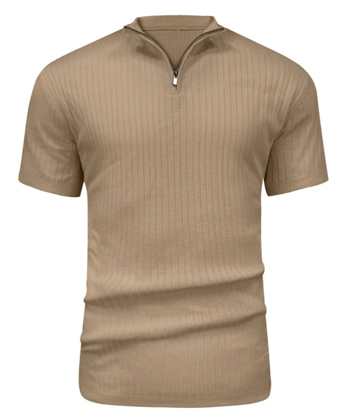 Men’s Half-Zip Knit Polo | Short-Sleeve Casual Summer Top