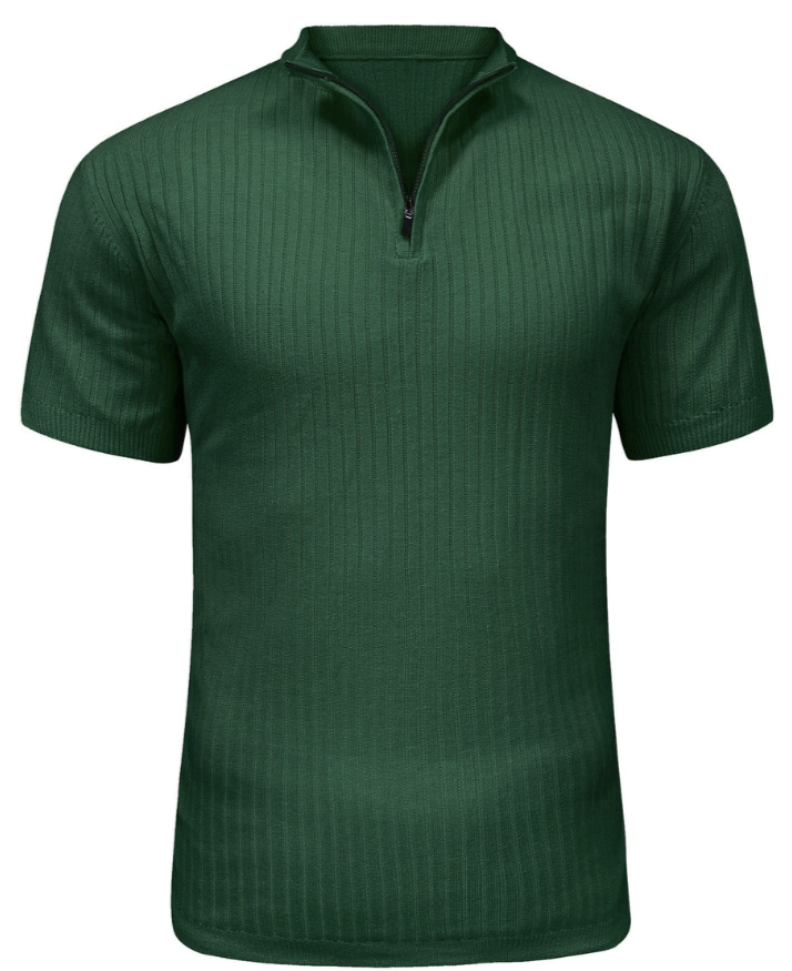 Men’s Half-Zip Knit Polo | Short-Sleeve Casual Summer Top