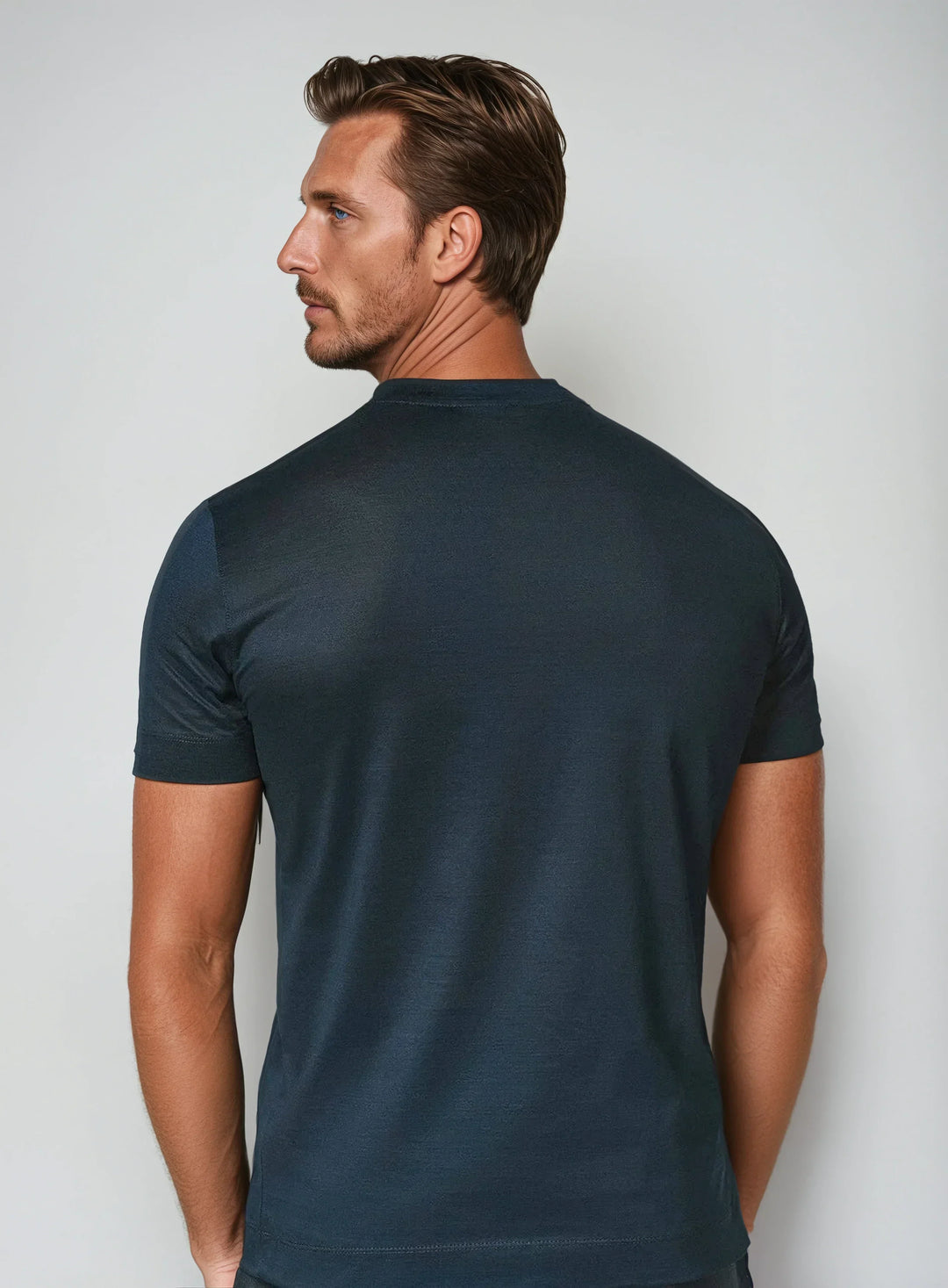 Men's Stretch Crewneck T-Shirt | Minimalist Fit | Soft Cotton Blend