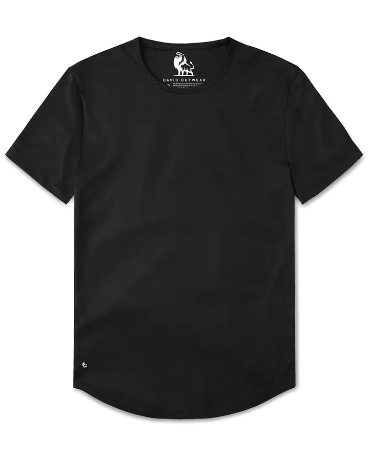 Men’s Premium Curved Hem T-Shirt | Soft Cotton Stretch | Tailored Fit Tee