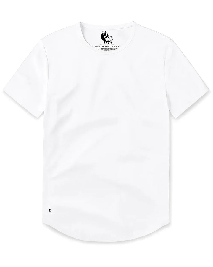 Men’s Premium Curved Hem T-Shirt | Soft Cotton Stretch | Tailored Fit Tee