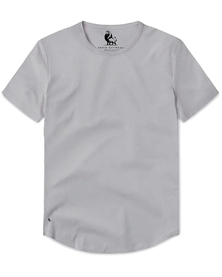 Men’s Premium Curved Hem T-Shirt | Soft Cotton Stretch | Tailored Fit Tee