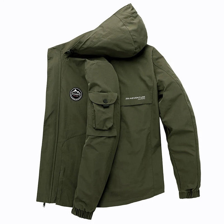 Blouson utilitaire bomber pour homme | Coupe-vent à capuche | Modèle multipoches