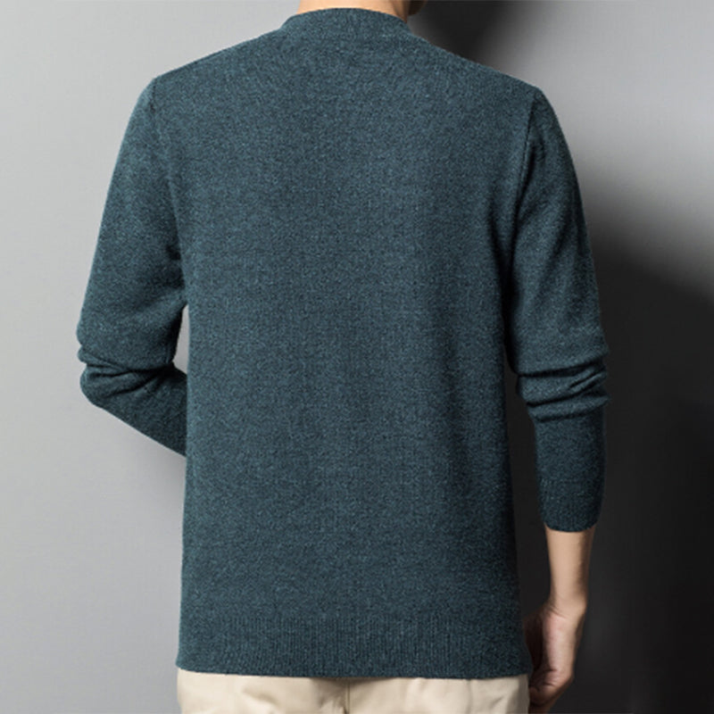 Men’s Half-Zip Pullover Sweater | Lightweight Knit | Mock Neck Layer